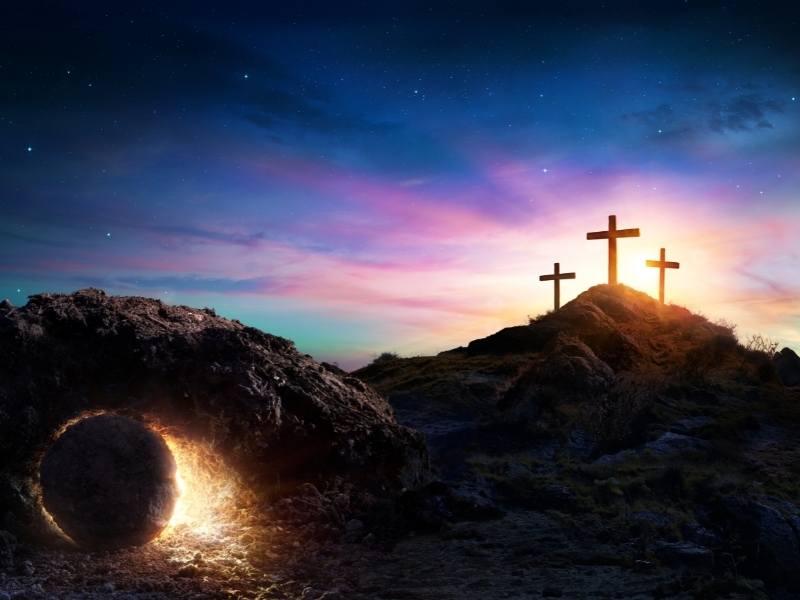 difference between God and Jesus - the cross and tomb