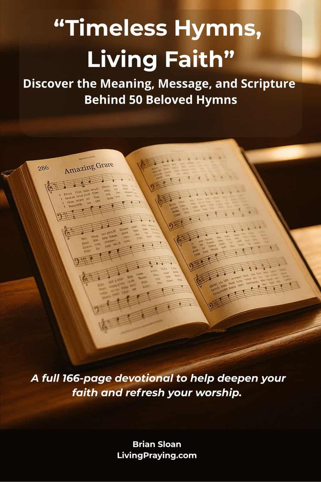 Timeless Hymns, Living Faith hymn devotional book cover
